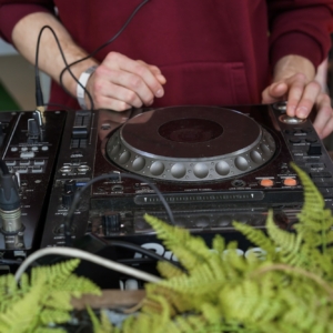 DJ plays music