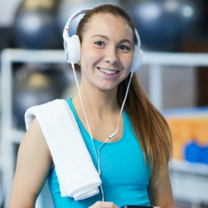 Enjoying music at break